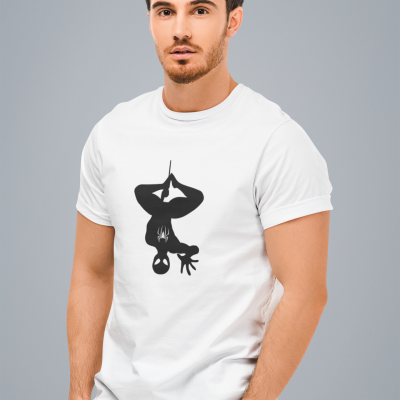 T-SHIRT SPIDER-MAN SUSPENDU HOMME