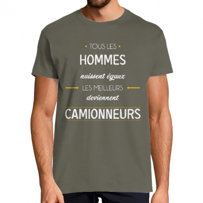 T-SHIRT MÉTIER LES MEILLEURS DEVIENNENT CAMIONEURS