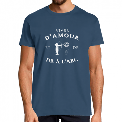 T-SHIRT VIVRE D'AMOUR ET DE TIR À L'ARC POUR HOMME
