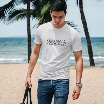 T-SHIRT #WAKANDA FOREVER HOMME