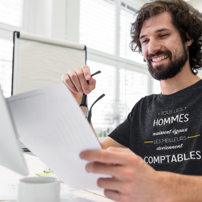 T-SHIRT MÉTIER LES MEILLEURS DEVIENNENT COMPTABLES