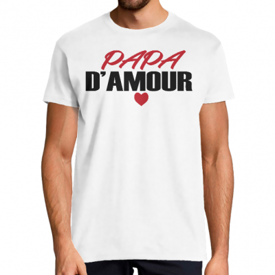 T-shirt Papa d'amour – Cadeau original pour papa