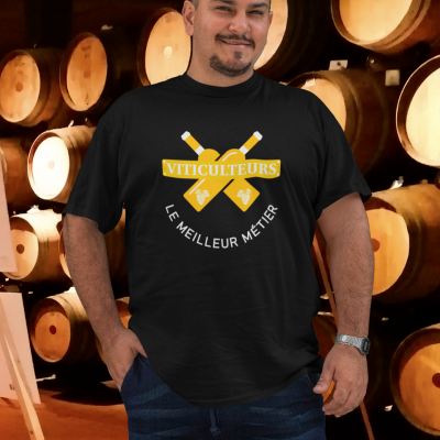 T-SHIRT VITICULTEURS LE MEILLEUR MÉTIER POUR HOMME