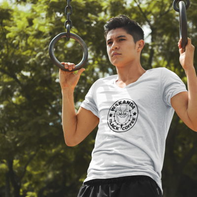 T-SHIRT WAKANDA BLACK COFFEE HOMME