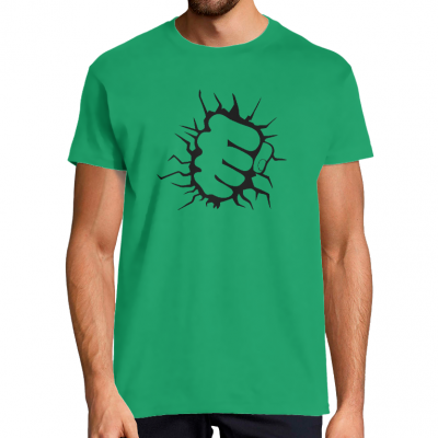T-SHIRT HULK MUR CASSÉ HOMME