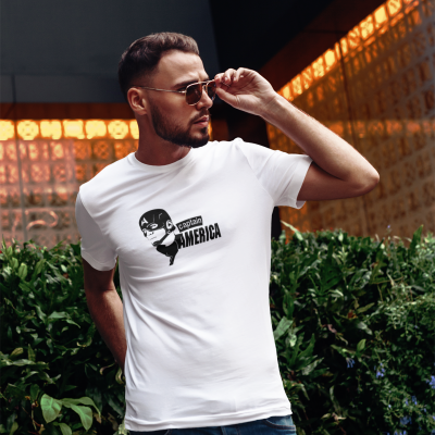 T-SHIRT PORTRAIT DE CAPTAIN AMERICA HOMME