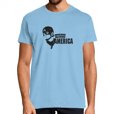 T-SHIRT PORTRAIT DE CAPTAIN AMERICA HOMME