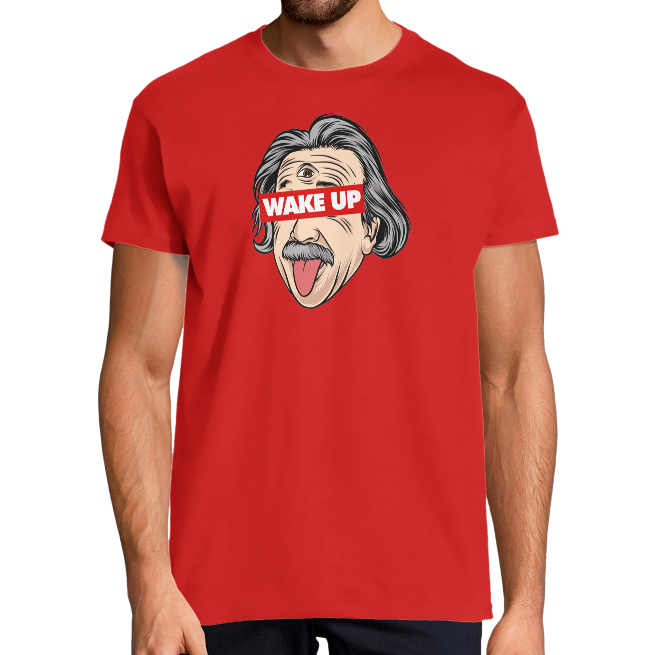 T-SHIRT EINSTEIN WAKE UP HOMME