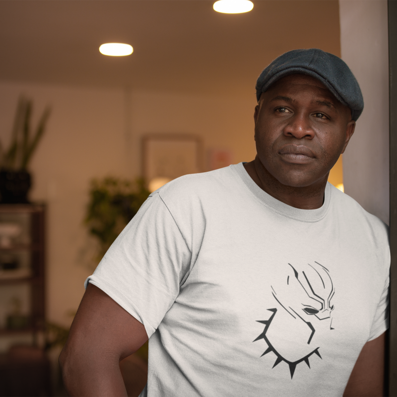 T-SHIRT BLACK PANTHER HOMME