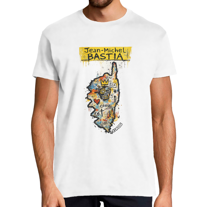 T-SHIRT HOMME KLASSS JEAN-MICHEL BASTIA" , Style ART HUMOUR