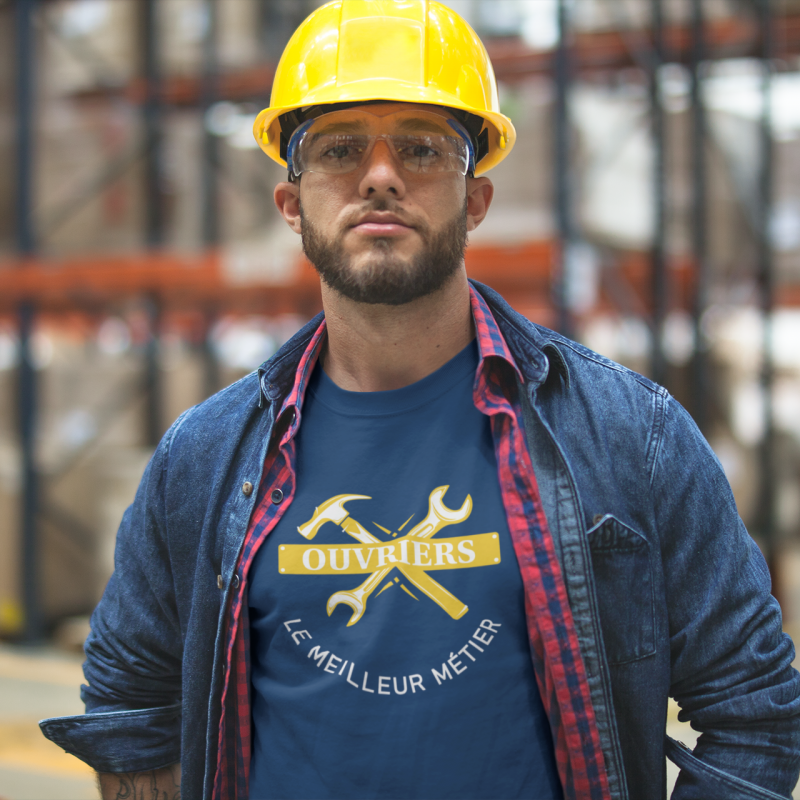 T-SHIRT OUVRIERS LE MEILLEUR MÉTIER POUR HOMME