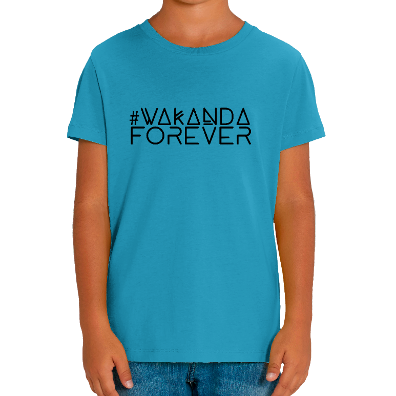T-SHIRT #WAKANDA FOREVER ENFANT