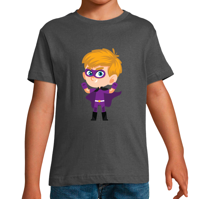T-SHIRT SUPER-HÉROS BLOND GARÇON