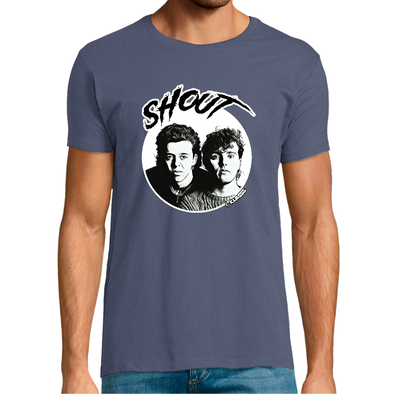 T-shirt Homme REGENT FIT KLASSS "SHOUT" POP ROCK, col rond 