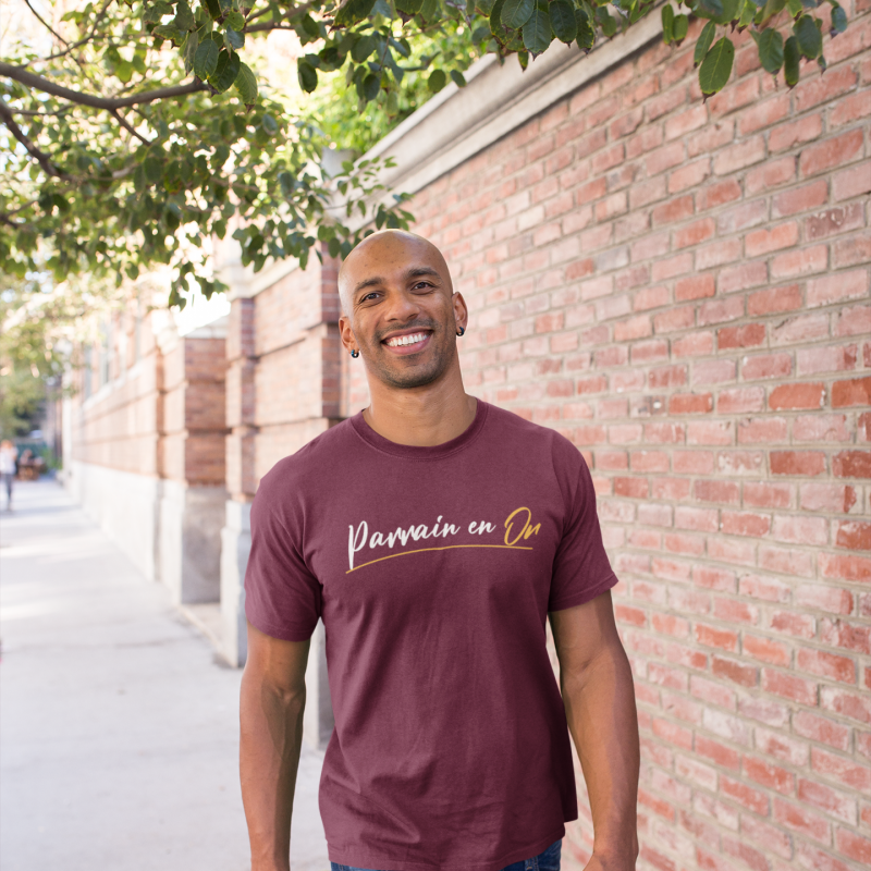 T-shirt parrain en or