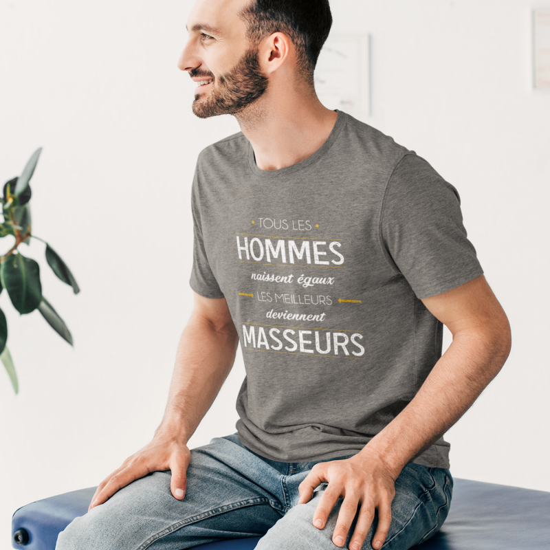 T-SHIRT MÉTIER LES MEILLEURS DEVIENNENT MASSEURS