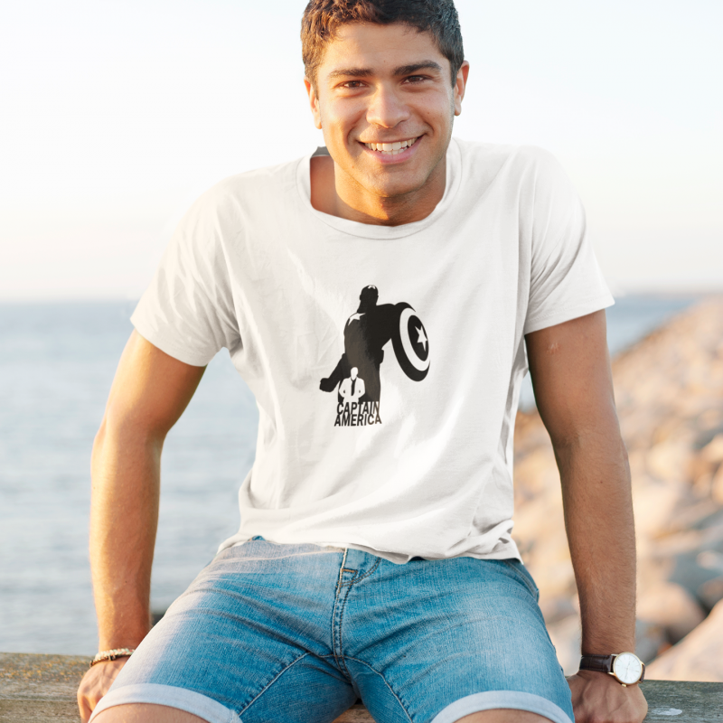 T-SHIRT LA PUISSANCE DE CAPTAIN AMERICA HOMME