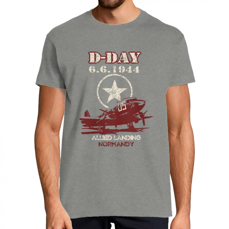 Face T-SHIRT AVION ALLIED LANDING NORMANDY