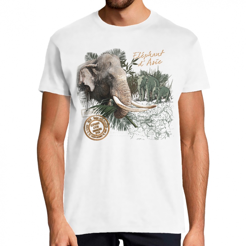 T-SHIRT ÉLÉPHANT D'ASIE