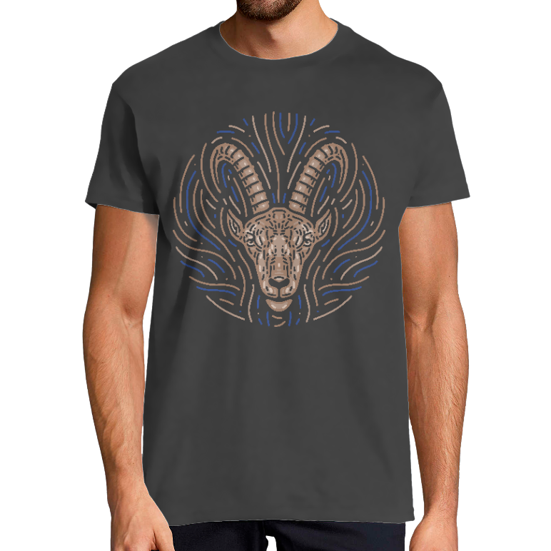 Face T-SHIRT HOMME - WESTERN CAPRICORN