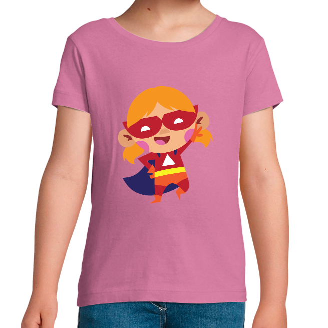 T-SHIRT SUPER-HÉROS TRIANGLE FILLE