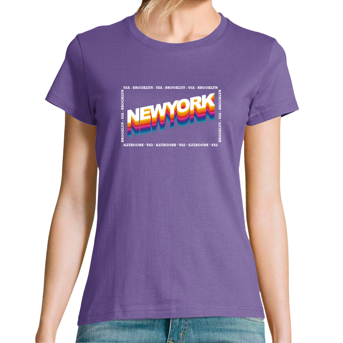 T-SHIRT NEW YORK 3D FEMME