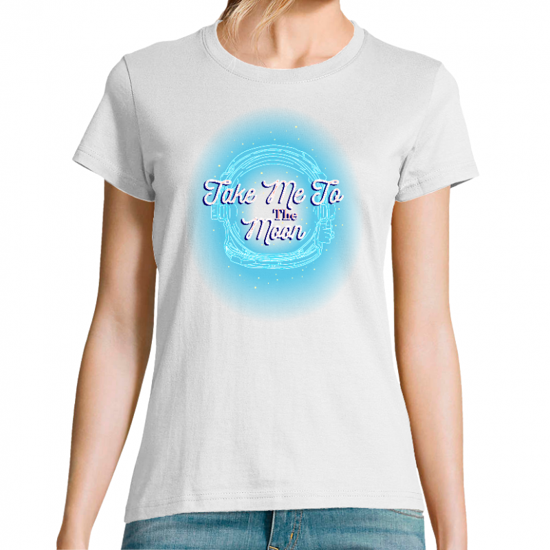 Face TAKE ME TO THE MOON - T-SHIRT FEMME