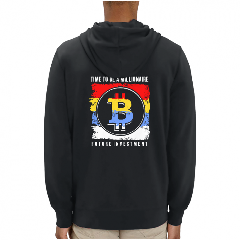 SWEATSHIRT BITCOIN TIME TO BE MILLIONAIRE UNISEXE