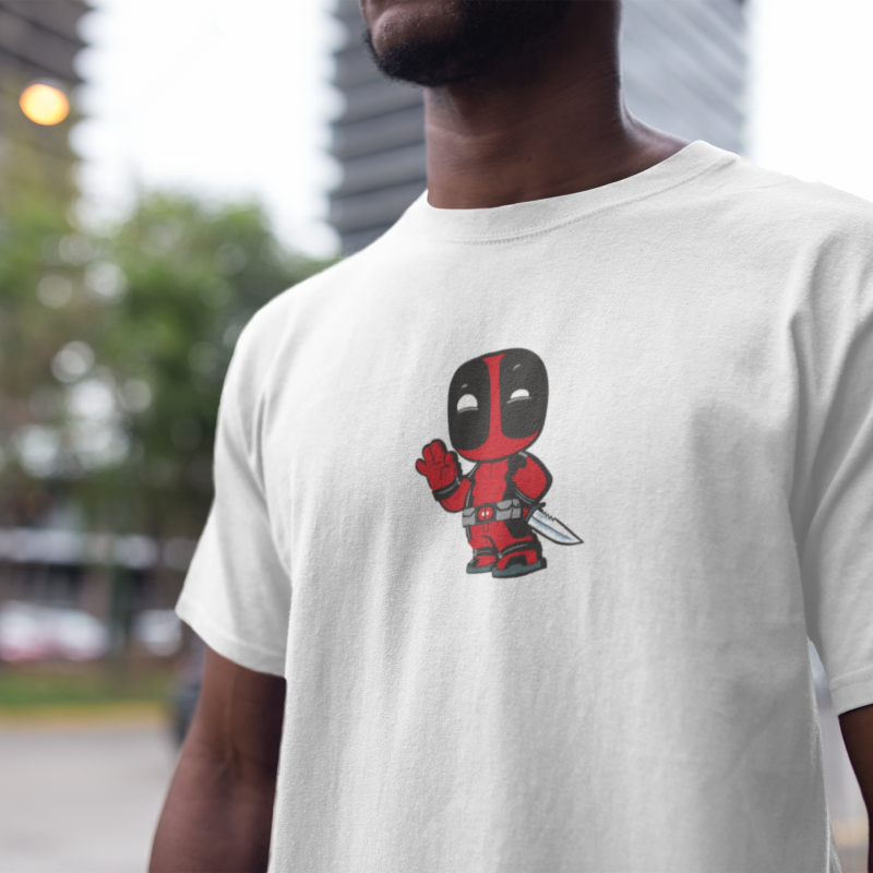 T-SHIRT HELLO DEADPOOL HOMME