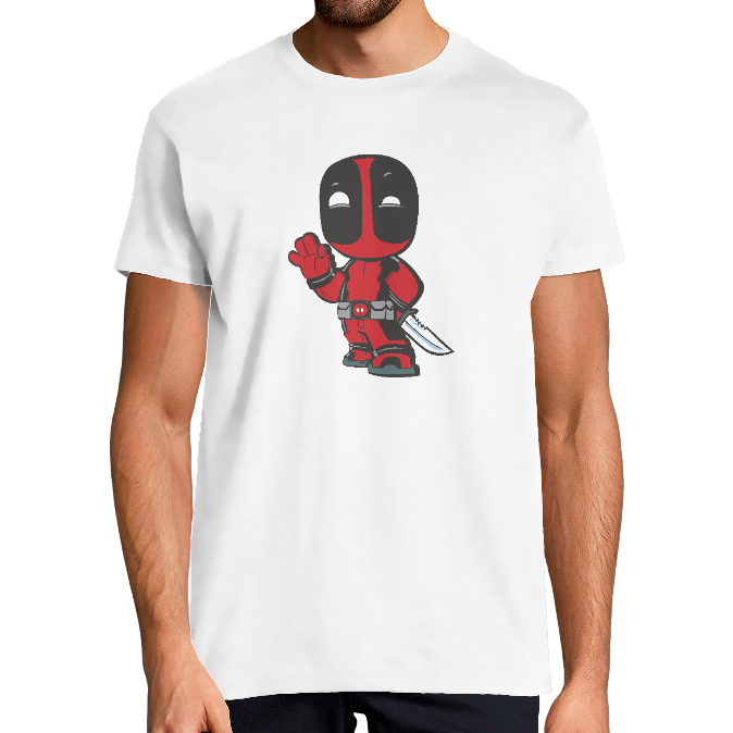 T-SHIRT HELLO DEADPOOL HOMME