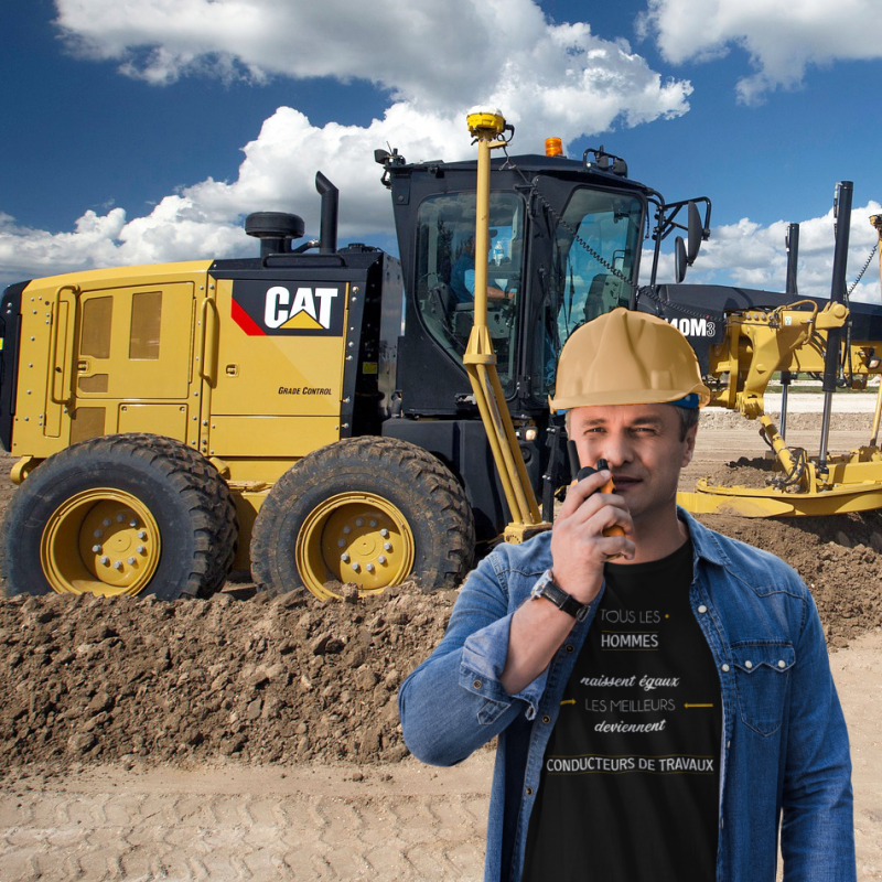 T-SHIRT MÉTIER LES MEILLEURS DEVIENNENT CONDUCTEURS DE TRAVAUX