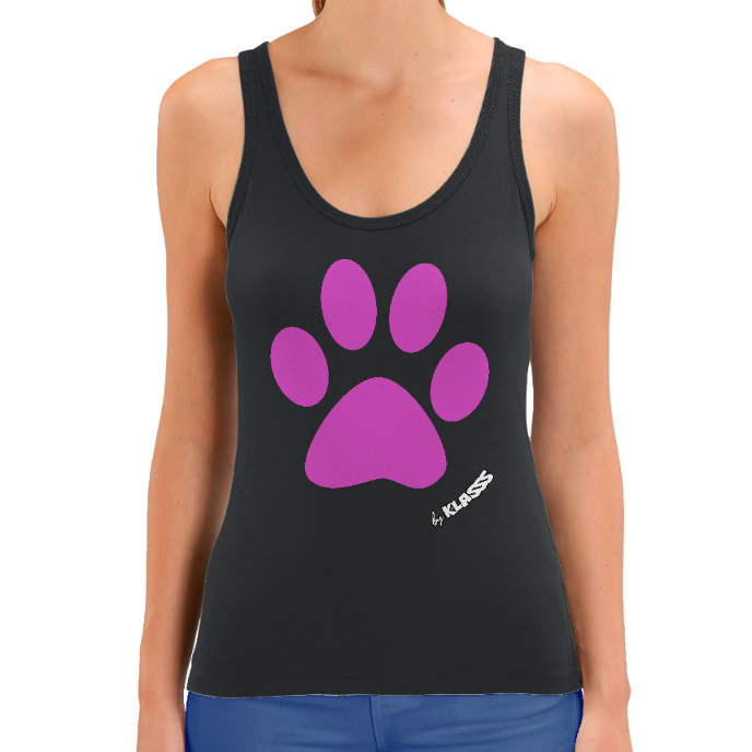 Débardeur FEMME KLASSS "EMPREINTE DE CHAT" , Style chic