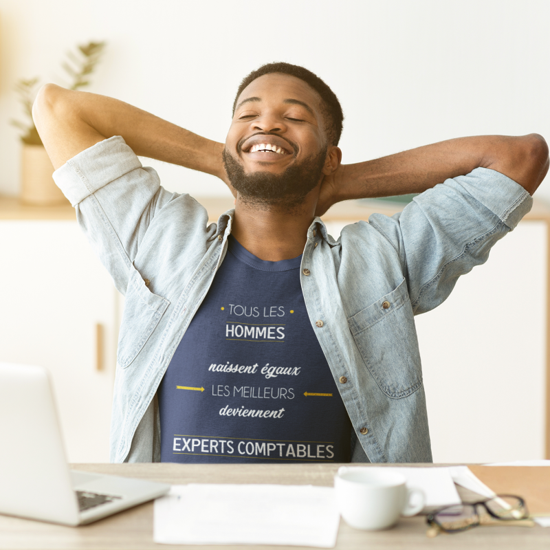 T-SHIRT MÉTIER LES MEILLEURS DEVIENNENT EXPERTS COMPTABLES