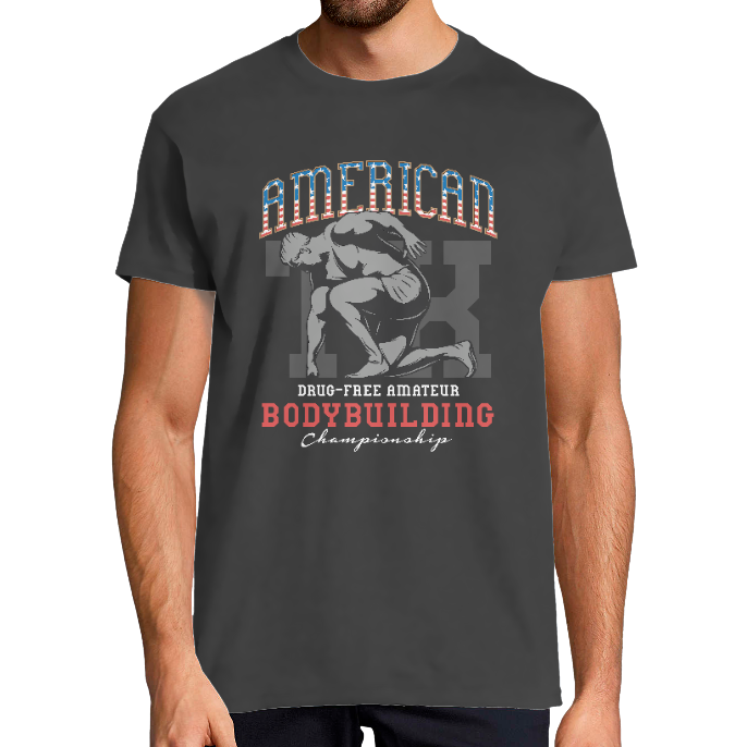 T-SHIRT AMERICAN BODYBUILDING HOMME