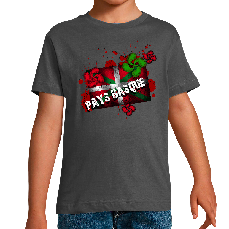 DRAPEAU BASQUE - T-SHIRT ENFANT