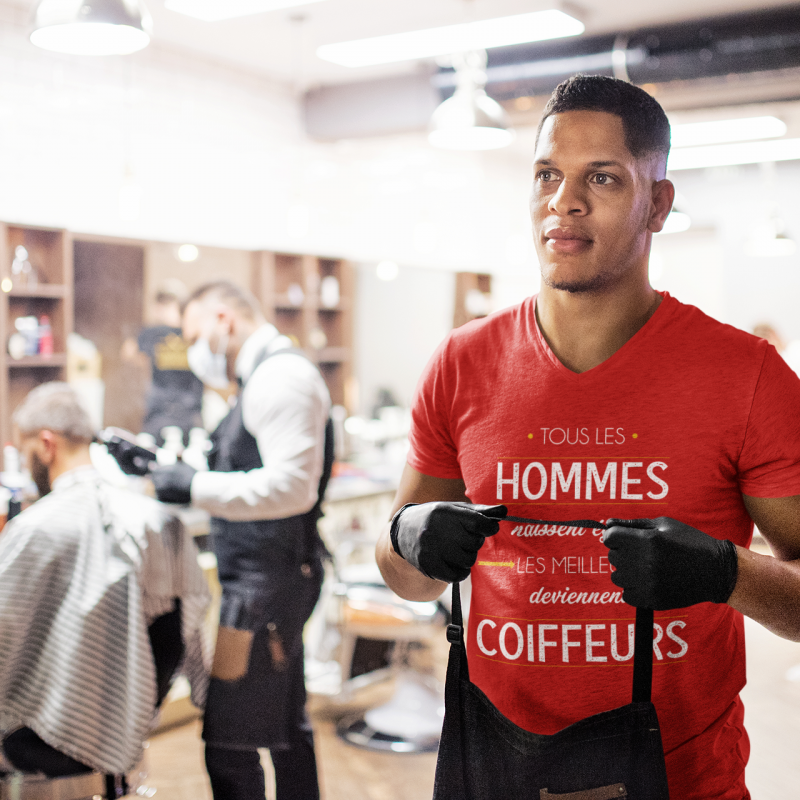 T-SHIRT MÉTIER LES MEILLEURS DEVIENNENT COIFFEURS