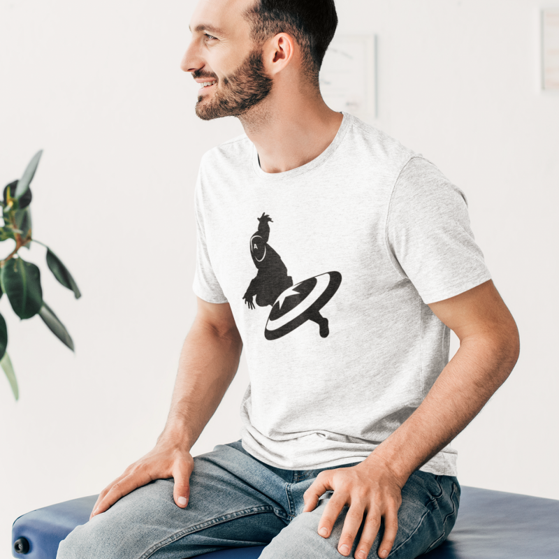 T-SHIRT CAPTAIN AMERICA LANCE SON BOUCLIER HOMME