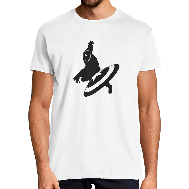 T-SHIRT CAPTAIN AMERICA LANCE SON BOUCLIER HOMME