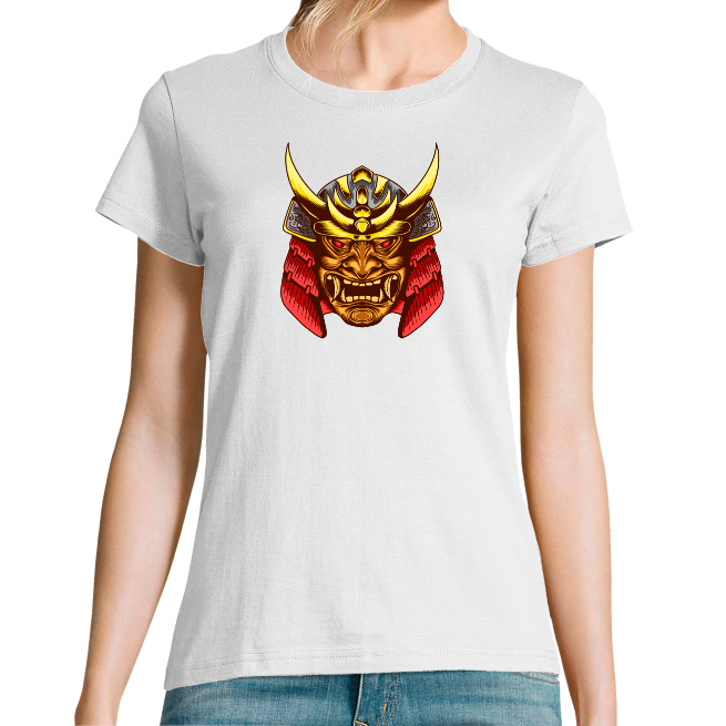 T-SHIRT SAMOURAI À CORNES FEMME 