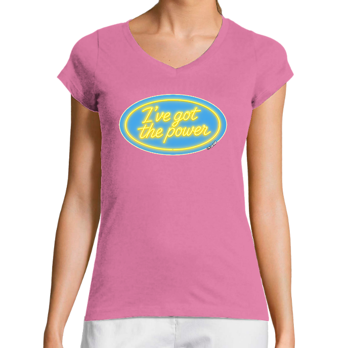 T-SHIRT FEMME "I'VE GOT THE POWER" KLASSS, ultra chic