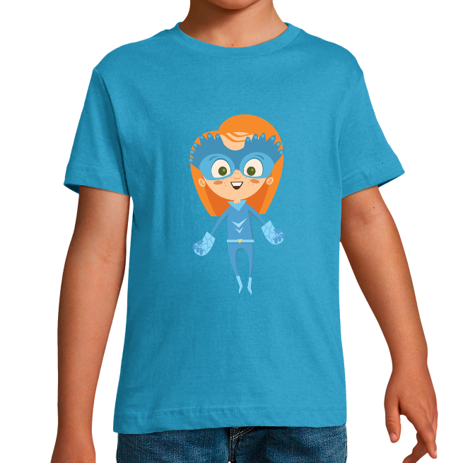 T-SHIRT SUPER-HÉROS FORCE BLEU GARÇON