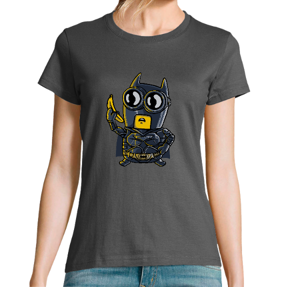 Face T-SHIRT BATMINION FEMME