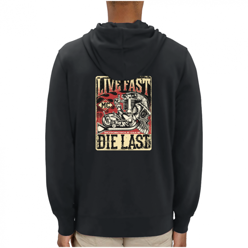 SWEATSHIRT LIVE FAST DIE LATE UNISEXE