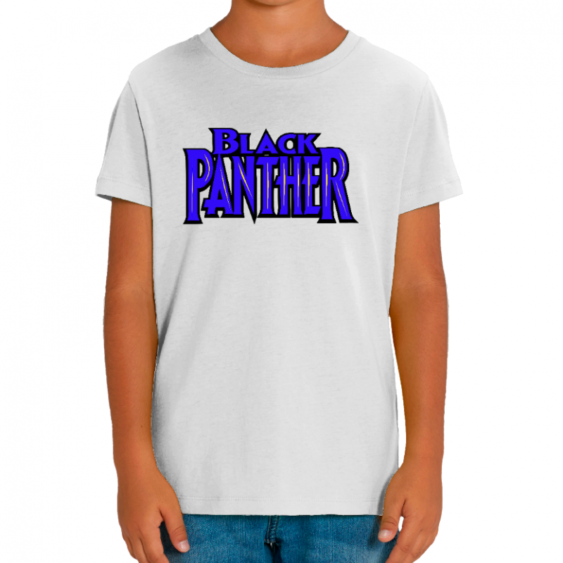 T-SHIRT BLACK PANTHER BLUE ENFANT
