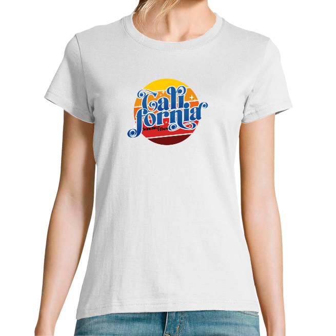 T-SHIRT CALIFORNIA VIBES FEMME 