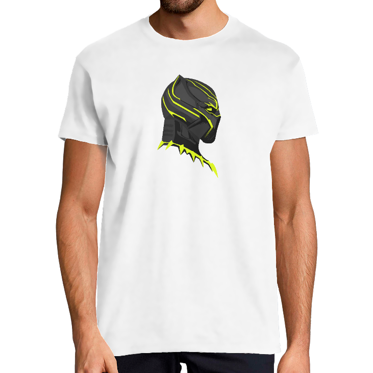 T-SHIRT YELLOW BLACK PANTHER HOMME