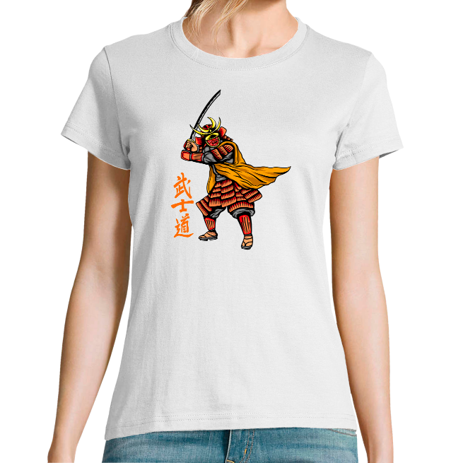 T-SHIRT ATTAQUE DE SAMOURAI FEMME 