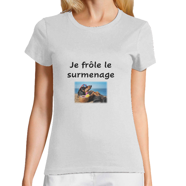 T-shirt Bio Femme – Je frôle le surménage