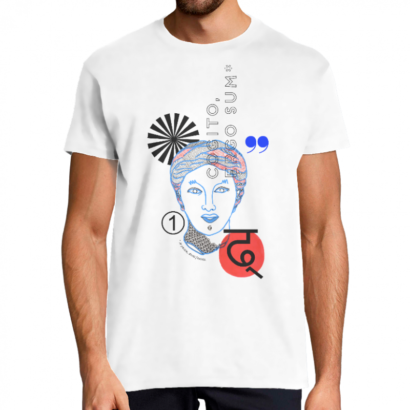 Face COGITO ERGO SUM - T-SHIRT HOMME