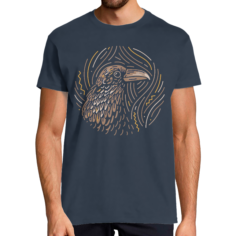 T-SHIRT HOMME - AMERICAN NATIVE RAVEN